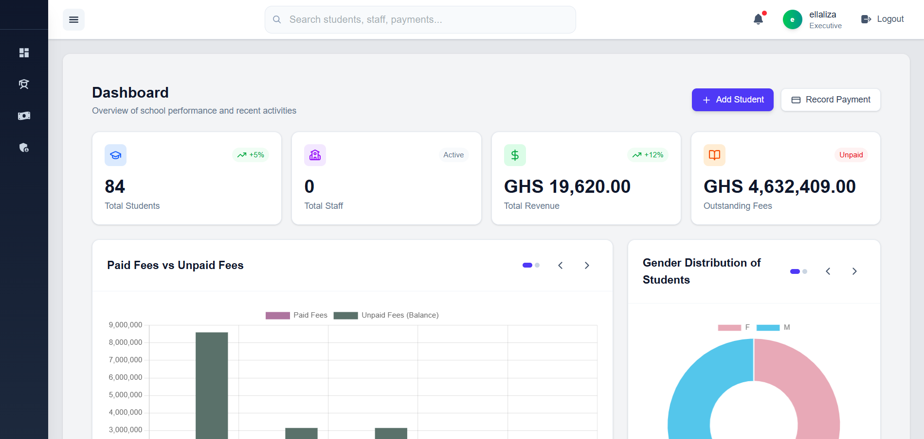 Shasel — Full-Stack School Management Platform: screenshot 1 of 5, a project by Ella-Liza Otoo